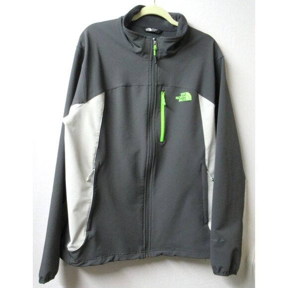 The North Face Windwall Jacket Coat Grey Stretch Shell Full Zip Up Men’s Size XL - Picture 1 of 7